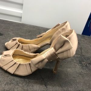 Bakers 1675 Women’s Taupe High Heel Bow Shoes